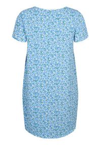 Zizzi Sukienka letnia CA02310P Niebieski Loose Fit. Kolor: niebieski. Materiał: syntetyk. Sezon: lato #4
