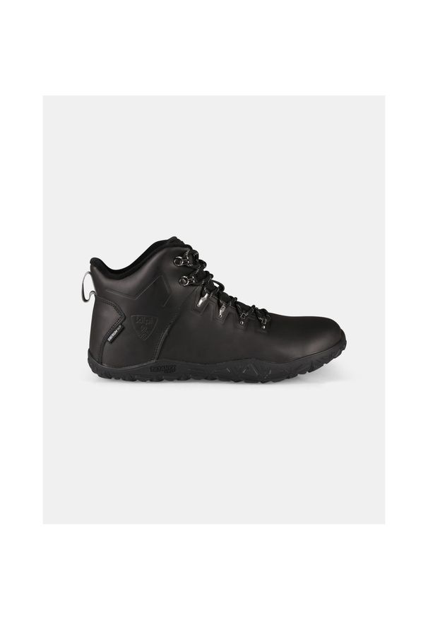 Uniseksowe wysokie buty outdoorowe barefoot Kilpi BARE LEATHER HIGH-U. Kolor: czarny. Styl: sportowy. Sport: turystyka piesza