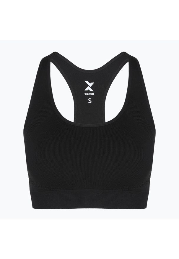 TREXO - Biustonosz treningowy Trexo Rexi Up Seamless Bra. Kolor: czarny. Sport: fitness