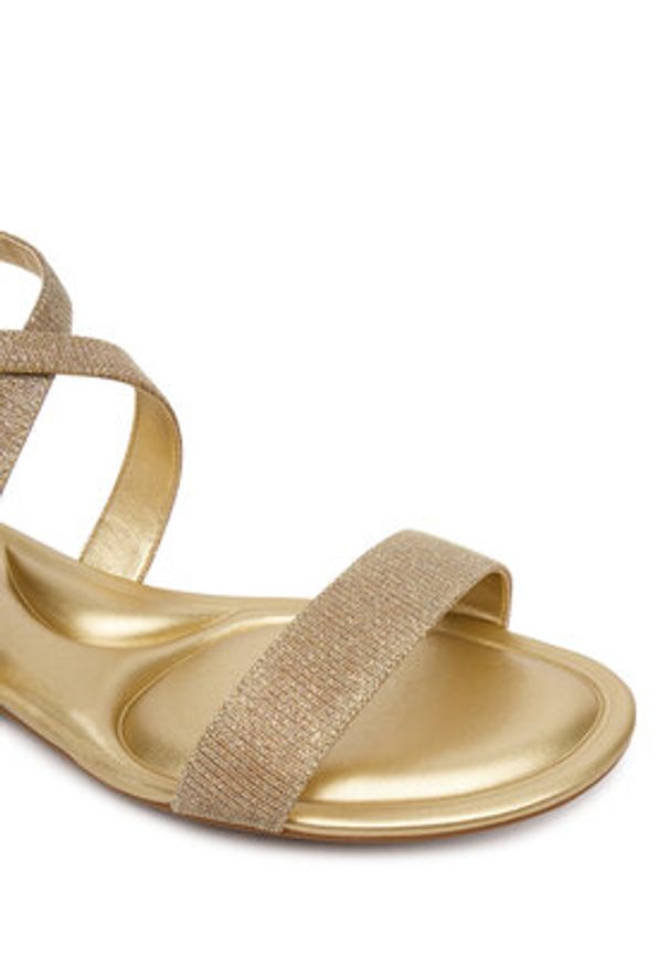 MICHAEL Michael Kors Sandały Alexa Flex Flat 40S6AXFS1D Złoty. Kolor: złoty. Materiał: skóra