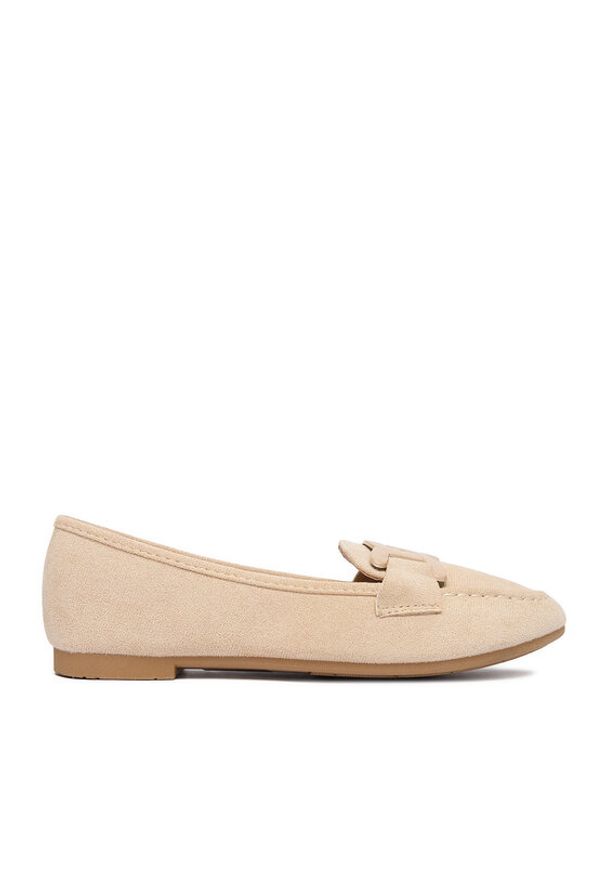DeeZee Mokasyny LE601-41 Beżowy. Kolor: beżowy. Materiał: materiał