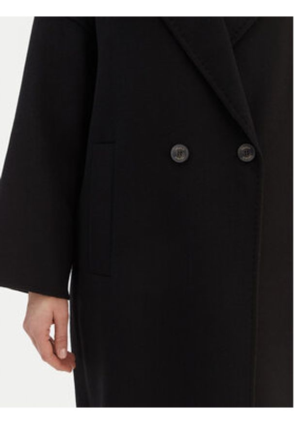 ViCOLO Płaszcz wełniany TF0003 Czarny Regular Fit. Kolor: czarny. Materiał: syntetyk