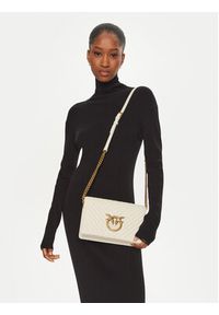 Pinko Torebka Love Click Classic PE 23 PLTT 100063 A0GK Écru. Materiał: skórzane