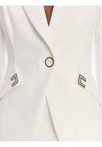 Elisabetta Franchi Marynarka GI-215-61E2-V590 Biały Regular Fit. Kolor: biały. Materiał: syntetyk #2