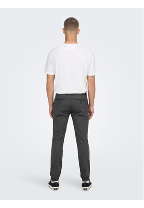 Only & Sons Chinosy 22022911 Szary Tapered Fit. Kolor: szary. Materiał: syntetyk
