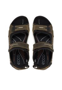 ecco - ECCO Sandały 06956455894 Khaki. Kolor: brązowy. Materiał: nubuk, skóra