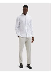 Selected Homme Koszula New Linen 16079054 Biały Regular Fit. Kolor: biały. Materiał: bawełna #5