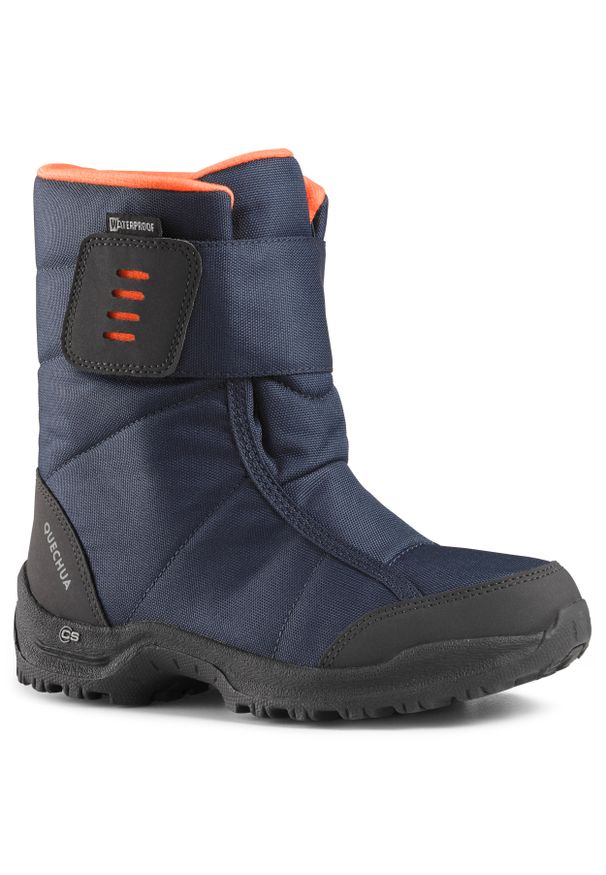 quechua - Buty turystyczne śniegowce dla dzieci Quechua SH100 X-WARM. Zapięcie: rzepy. Kolor: pomarańczowy, wielokolorowy, niebieski. Materiał: poliester, guma. Sezon: zima