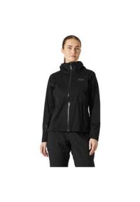 Kurtka przeciwdeszczowa damska Helly Hansen Momentum 3L Stretch Jacket. Kolor: czarny. Sport: turystyka piesza