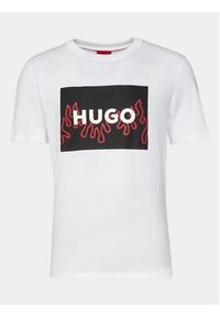 Hugo T-Shirt Dulive 50506989 Biały Regular Fit. Kolor: biały. Materiał: bawełna #6