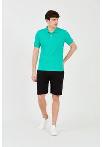 La Martina - LA MARTINA Szmaragdowe męskie polo z małym logo, Rozmiar XXL. Typ kołnierza: polo. Kolor: zielony #3