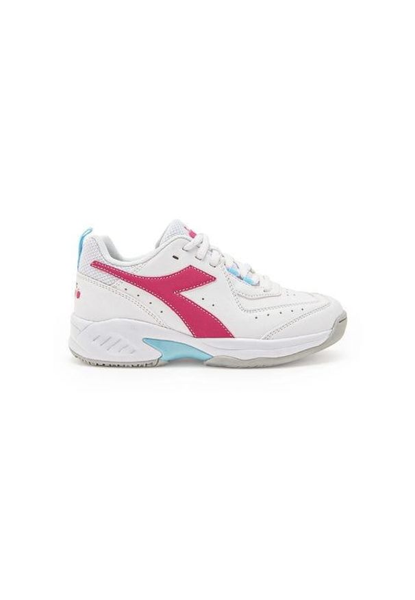 Buty do tenisa dziewczęce Diadora S.Challenge 5 SL JR.. Kolor: biały, wielokolorowy, różowy, niebieski. Sport: tenis