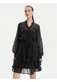 Silvian Heach Sukienka koszulowa PGA22335VE Czarny Regular Fit. Kolor: czarny. Materiał: syntetyk. Typ sukienki: koszulowe