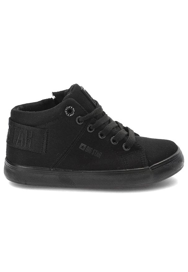 Big-Star - Czarne Sneakersy Big Star Wygodne Buty Dziecięce. Kolor: czarny. Materiał: materiał, tkanina. Szerokość cholewki: normalna