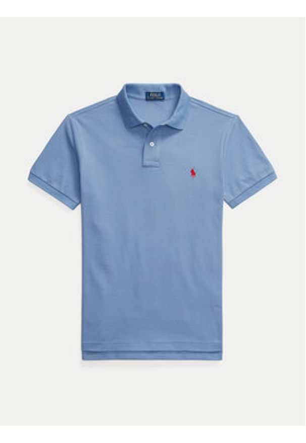 Polo Ralph Lauren Polo 710536856444 Błękitny Slim Fit. Typ kołnierza: polo. Kolor: niebieski. Materiał: bawełna