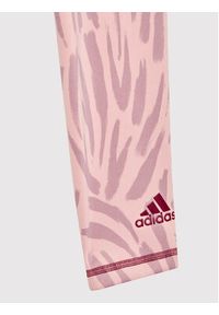 Adidas - adidas Legginsy Optime Aeroready HD6305 Bordowy Extra Slim Fit. Kolor: czerwony. Materiał: syntetyk #2
