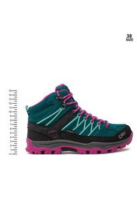 CMP Trekkingi Rigel Mid Trekking Shoes Wp 3Q12944J Turkusowy. Kolor: turkusowy. Materiał: zamsz, skóra. Sport: turystyka piesza #7