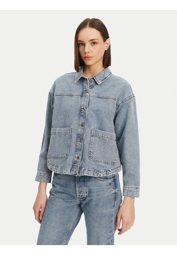 Vero Moda Koszula jeansowa Jamie 10331693 Niebieski Relaxed Fit. Kolor: niebieski. Materiał: bawełna