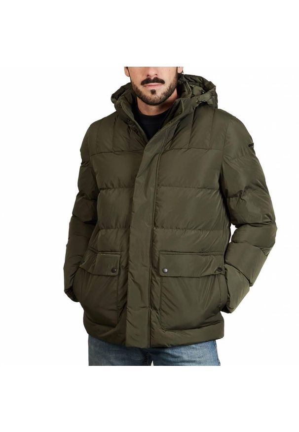 Geox - Kurtka GEOX MHILSTONE SHORT JKT Zielony. Kolor: zielony. Materiał: tkanina