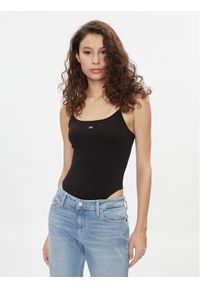 Tommy Jeans Body Essential DW0DW17993 Czarny Slim Fit. Kolor: czarny. Materiał: bawełna