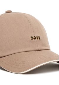 BOSS Czapka z daszkiem 50533367 Brązowy. Kolor: brązowy. Materiał: materiał, bawełna