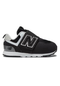 Buty niemowlęce New Balance NW574BK – czarne. Zapięcie: rzepy. Kolor: czarny. Materiał: materiał, syntetyk. Szerokość cholewki: normalna. Model: New Balance 574 #1