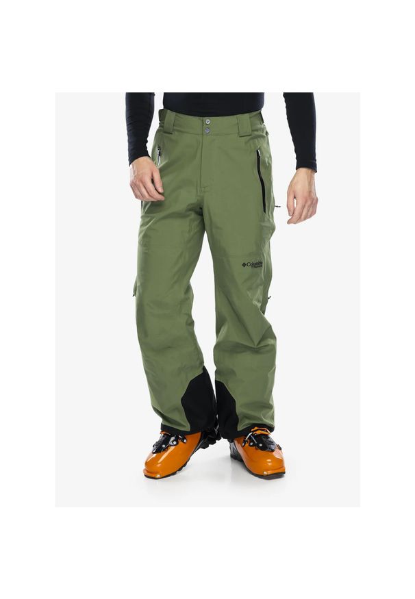 columbia - Spodnie narciarskie męskie Columbia Platinum Peak II 3L Pant. Kolor: zielony. Sezon: zima. Sport: narciarstwo
