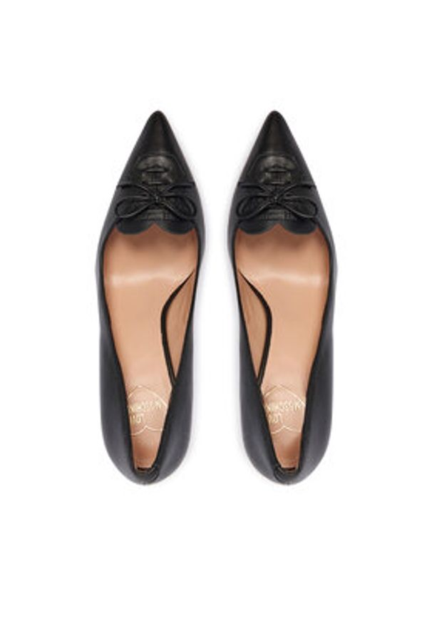 Love Moschino - LOVE MOSCHINO Szpilki JA10449G0NIA0000 Czarny. Kolor: czarny. Materiał: skóra. Obcas: na szpilce