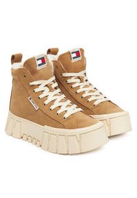 Tommy Jeans Sneakersy Tjw Vulc Flatform Suede Wl EN0EN02894 Brązowy. Kolor: brązowy. Materiał: zamsz, skóra #4
