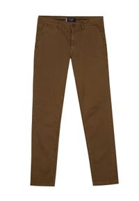 TOP SECRET - Spodnie tkaninowe gladkie typu chino slim fit. Kolor: beżowy. Materiał: tkanina. Długość: długie. Sezon: wiosna. Styl: klasyczny #3