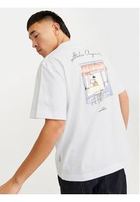 Jack & Jones - Jack&Jones T-Shirt Islington 12273015 Biały Loose Fit. Kolor: biały. Materiał: bawełna #4