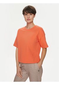 JOOP! T-Shirt 30041686 Pomarańczowy Loose Fit. Kolor: pomarańczowy. Materiał: bawełna, syntetyk