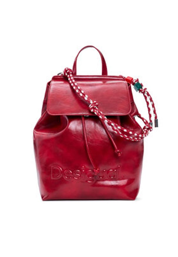 Desigual Plecak 26SAKP20 Czerwony. Kolor: czerwony. Materiał: skóra