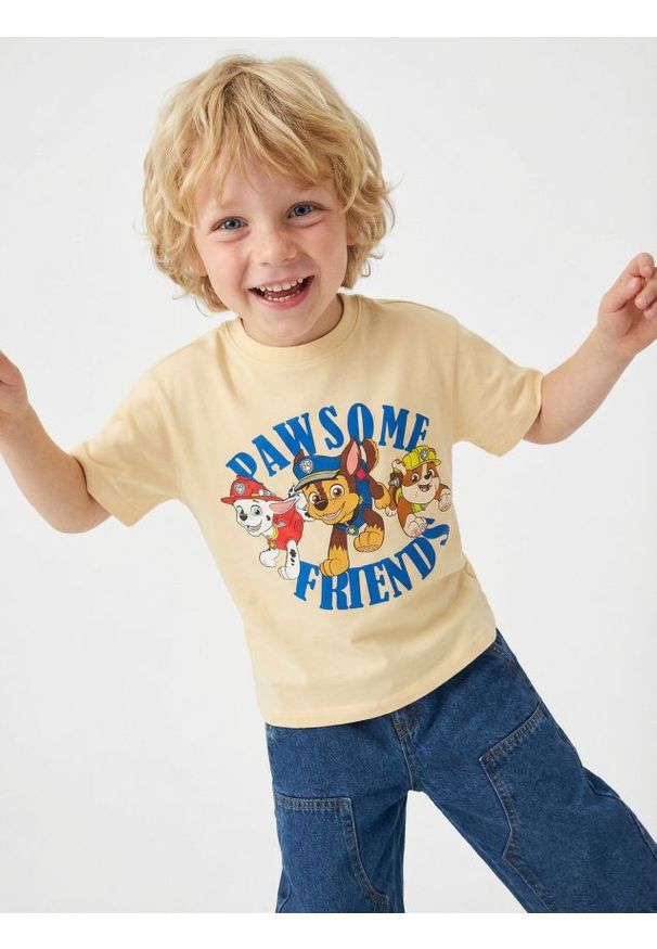 Sinsay - Koszulka PAW Patrol - kremowy. Kolor: kremowy