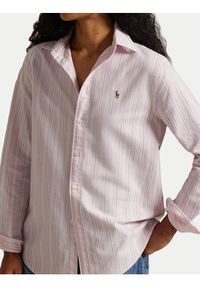 Polo Ralph Lauren Koszula 211970739502 Różowy Relaxed Fit. Typ kołnierza: polo. Kolor: różowy. Materiał: bawełna #5