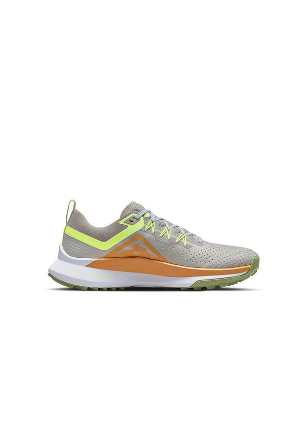 Buty do biegania męskie Nike React Pegasus Trail 4. Zapięcie: sznurówki. Kolor: wielokolorowy. Materiał: syntetyk, tkanina, materiał. Szerokość cholewki: normalna