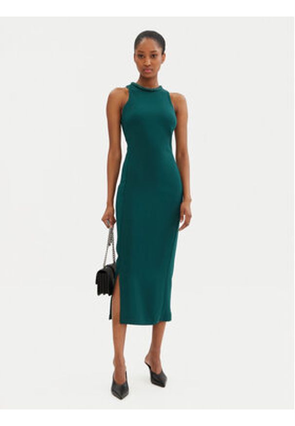 Pinko - PINKO Sukienka koktajlowa 104093 A23V Zielony Slim Fit. Kolor: zielony. Materiał: wiskoza. Styl: wizytowy
