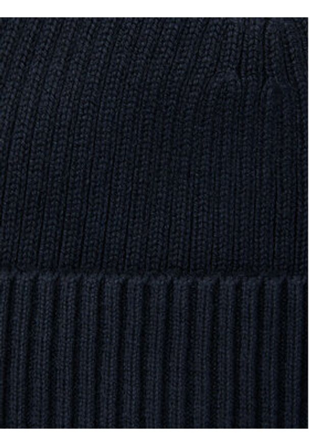 Calvin Klein Czapka Patch Chunky Rib Cotton Beanie LV04D8053G Granatowy. Kolor: niebieski. Materiał: materiał, bawełna