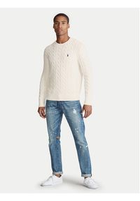 Polo Ralph Lauren Sweter 710775885024 Écru Regular Fit. Typ kołnierza: polo. Materiał: bawełna