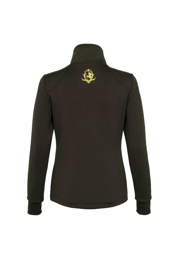 Bluza jeździecka damska EQUESTRIAN QUEEN Arianna 24AW zasuwana. Kolor: brązowy
