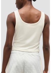 Guess - GUESS Kremowy damski tank top Circe, Rozmiar M. Okazja: na co dzień. Kolor: beżowy. Materiał: materiał, prążkowany. Styl: casual #4