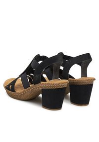 Rieker Sandały 66526-00 Czarny. Kolor: czarny. Materiał: syntetyk, materiał #5