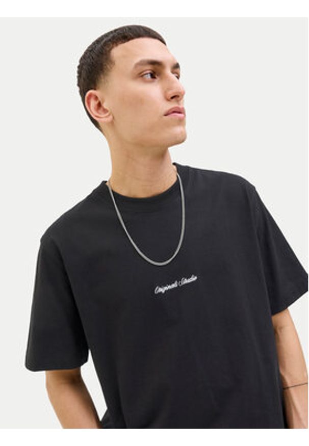 Jack & Jones - Jack&Jones T-Shirt Norrebro 12282892 Czarny Relaxed Fit. Kolor: czarny. Materiał: bawełna