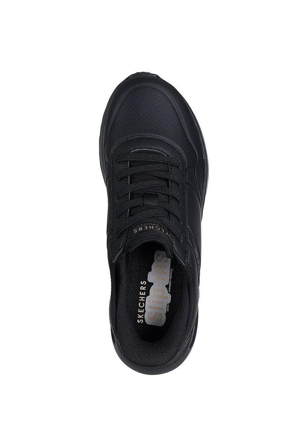 skechers - Adidasy Skechers Uno Lite-floating Steps, Kobiety. Kolor: czarny. Materiał: skóra ekologiczna, materiał. Sport: fitness