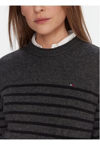 TOMMY HILFIGER - Tommy Hilfiger Sweter WW0WW46438 Szary Regular Fit. Kolor: szary. Materiał: wełna #5