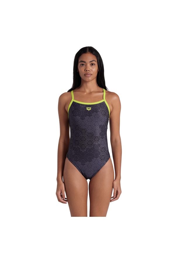 Damski kostium kąpielowy 1-częściowy Arena Kikko Challe. Kolor: zielony