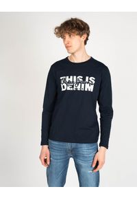 Pepe Jeans Longsleeve "Allan" | PM503829 | Allan | Mężczyzna | Granatowy. Okazja: na co dzień. Kolor: niebieski. Materiał: bawełna. Długość rękawa: długi rękaw. Wzór: nadruk. Styl: casual