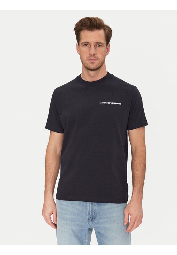 Marc O'Polo Denim T-Shirt 500 0006 002 Granatowy Relaxed Fit. Typ kołnierza: polo. Kolor: niebieski. Materiał: bawełna