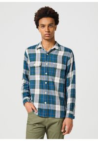 Wrangler - WRANGLER MĘSKA KOSZULA 2 PKT SHIRT GREEN 112357974