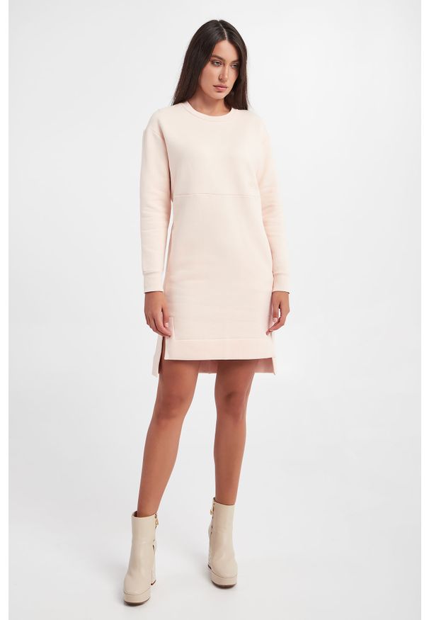 Max Mara Leisure - Sukienka Nichols MAX MARA LEISURE. Materiał: prążkowany. Długość rękawa: długi rękaw. Wzór: haft. Typ sukienki: asymetryczne